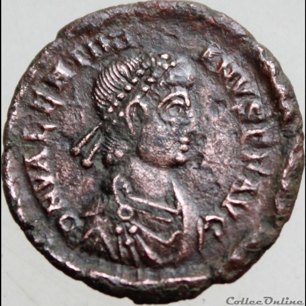 monnaie antique romaine ae4 valentinien ii siscia ric 38