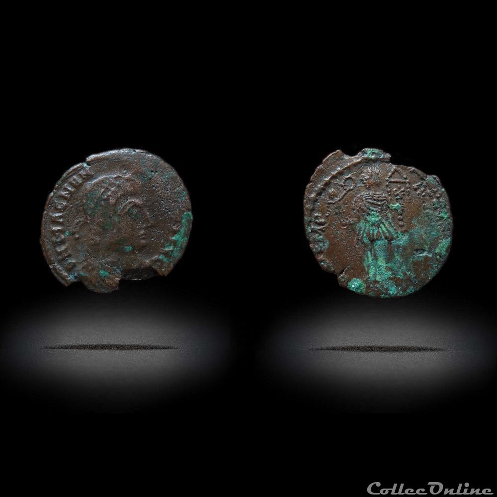 monnaie antique romaine ae2 imitation maiorina magnence fel temp