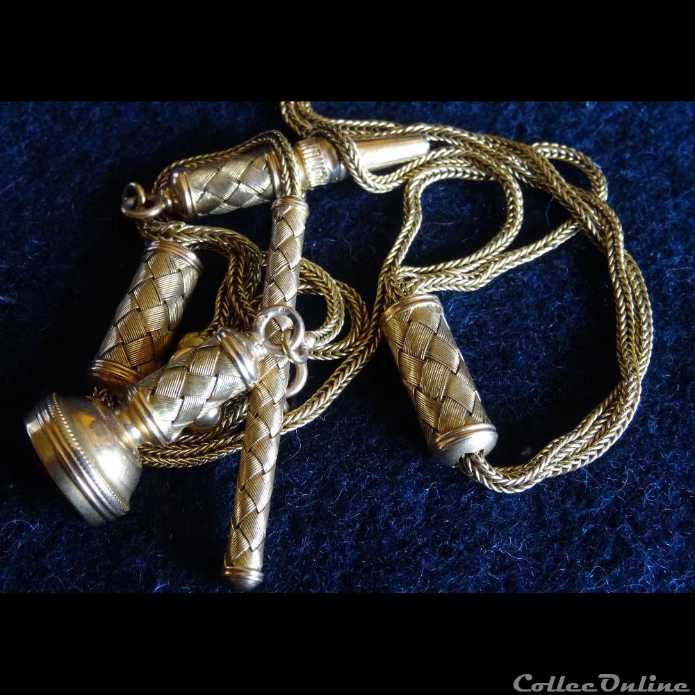 Chaine de montre de Gousset 5 bijoux horlogerie chaine de montre de gousset