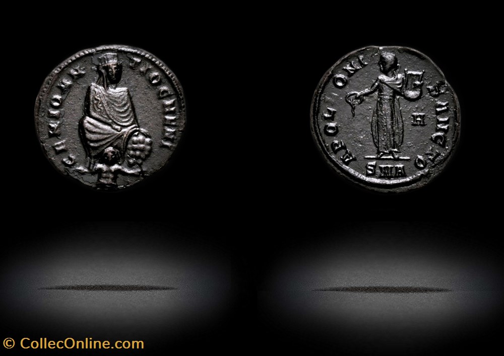 monnaie antique av jc ap romaine republicaine imperiale maximin ii genio antiocheni