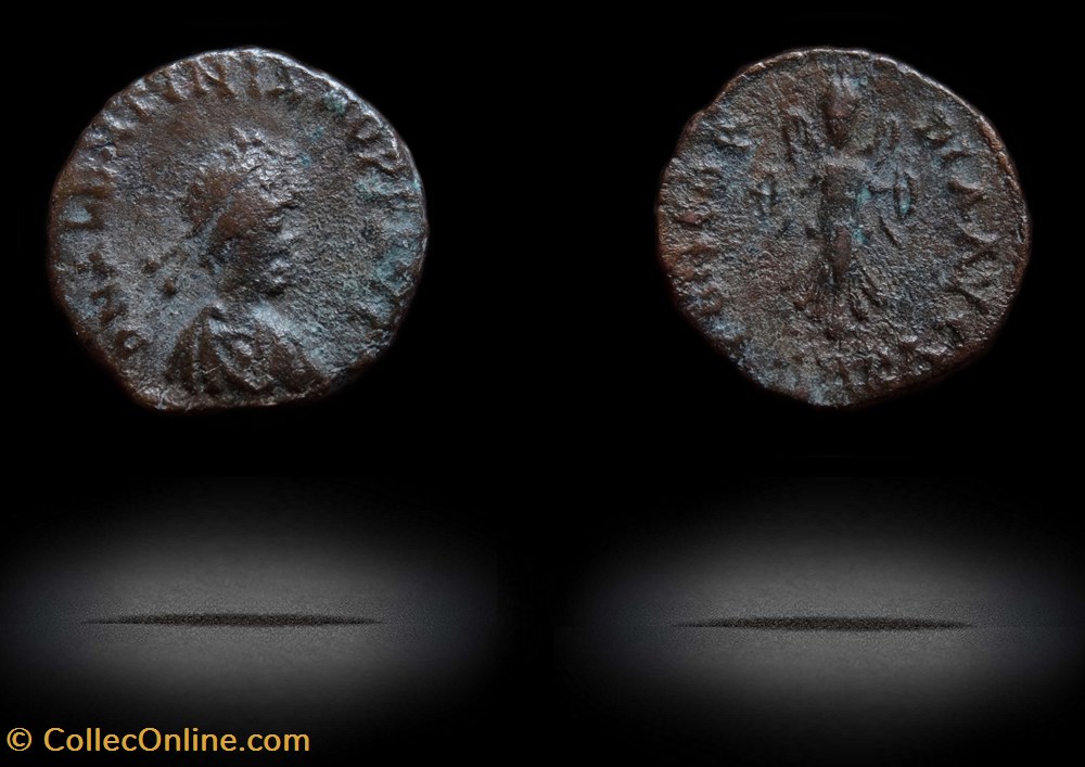 monnaie antique av jc ap romaine republicaine imperiale ae4 valentinianus iii cyzique ric 438