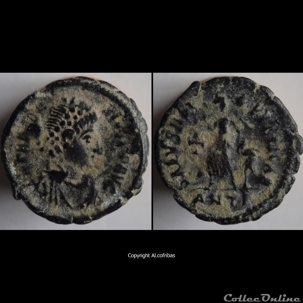 Ae4 Théodose I - Antioche RIC. 67 3 monnaie antique romaine ae4 theodose i antioche ric 67