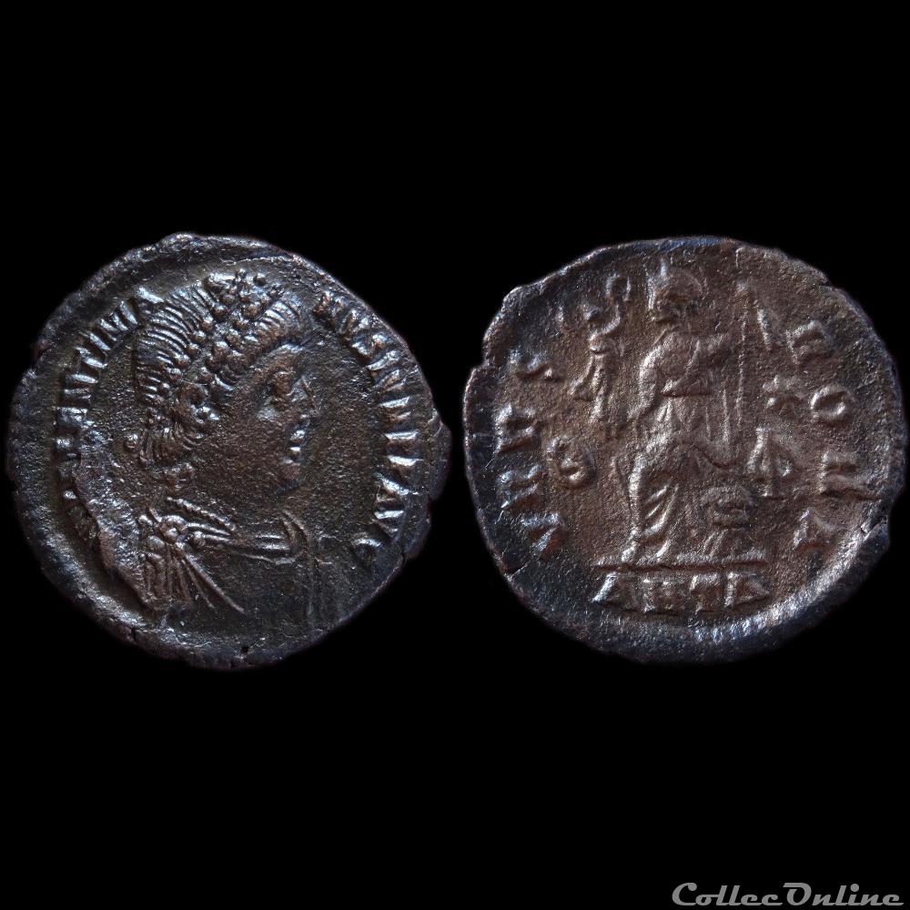 monnaie antique romaine ae3 valentinien ii antioche ric 51