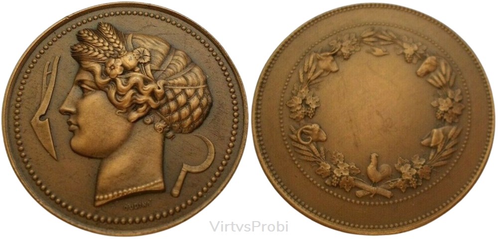 coins world france ceres agricultural medal oudine