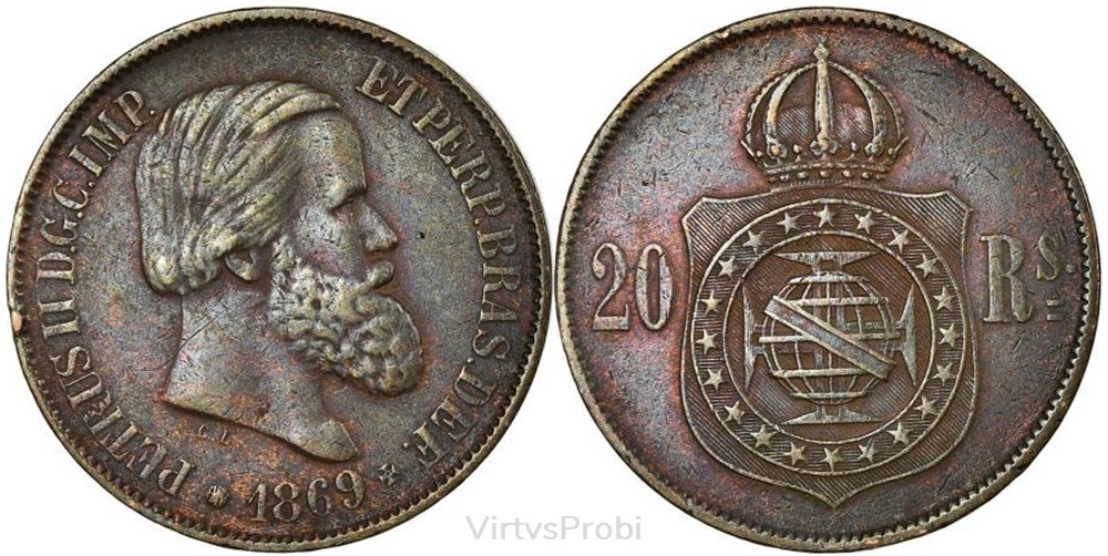 coins world brazil 20 reis km 474