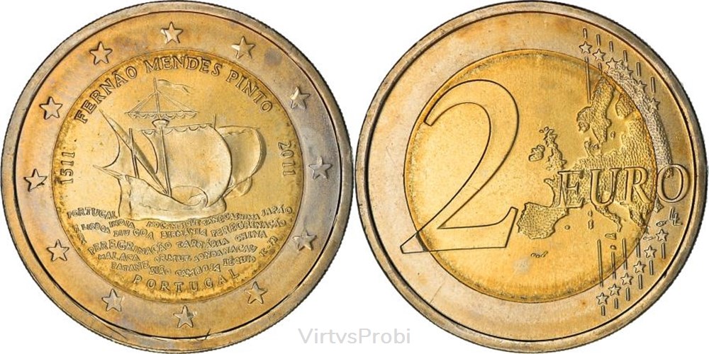 coins world portugal 2 euro km 804