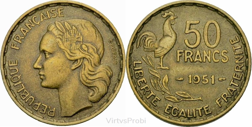France, 50 Francs, KM 918.1 coins world france 50 francs km 918 1