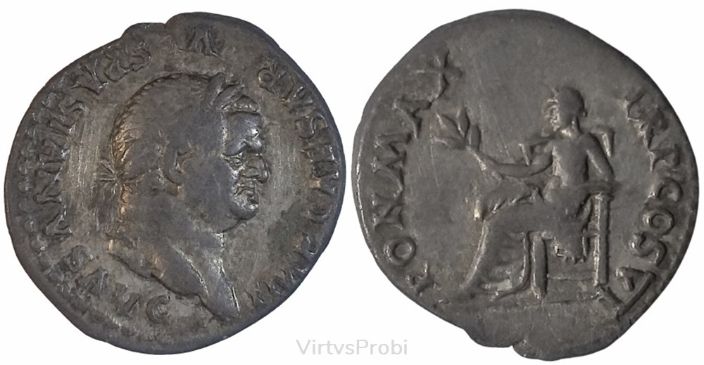Vespasian, RIC 090, temp photo coins ancient roman republic imperial vespasian ric 090 temp photo