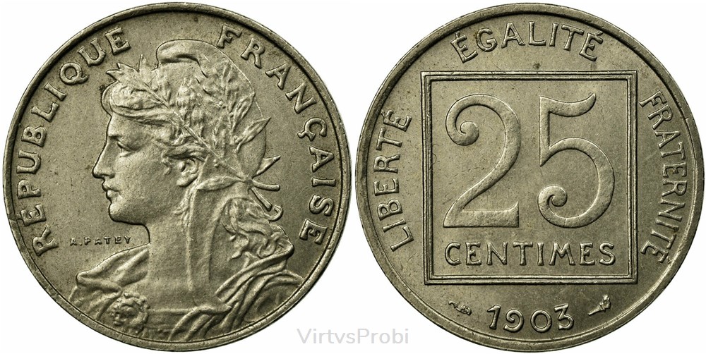 coins world france 25 centimes km 855