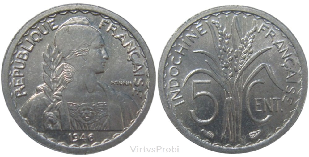 coins world french indochina 5 centimes km 30 1