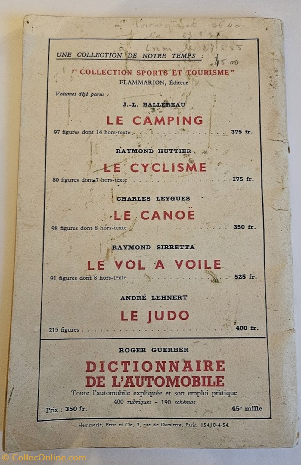 1954 2 livres bd revues 1954