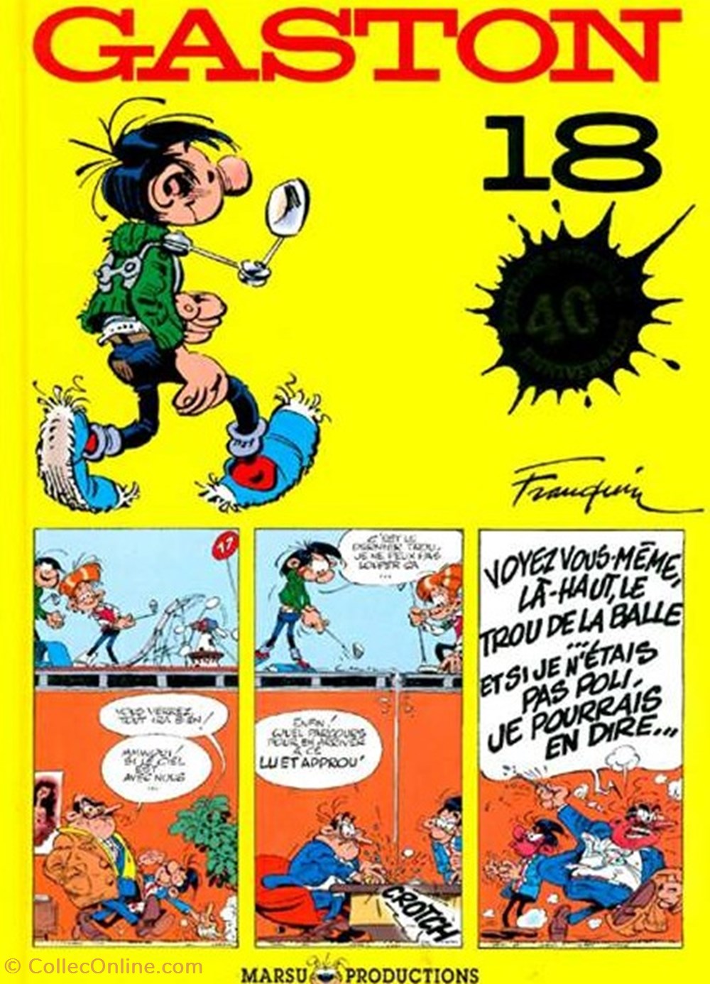 gaston - 40° anniversaire - 18. Tome 18 livres bd revues gaston 40 anniversaire 18 tome 18