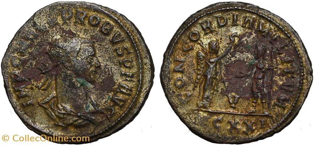 PROBUS RIC 907 MCXXI OFFICINA 5 SOLD coins ancient to romans imperial and republican probus ric 907 mcxxi officina 5 sold