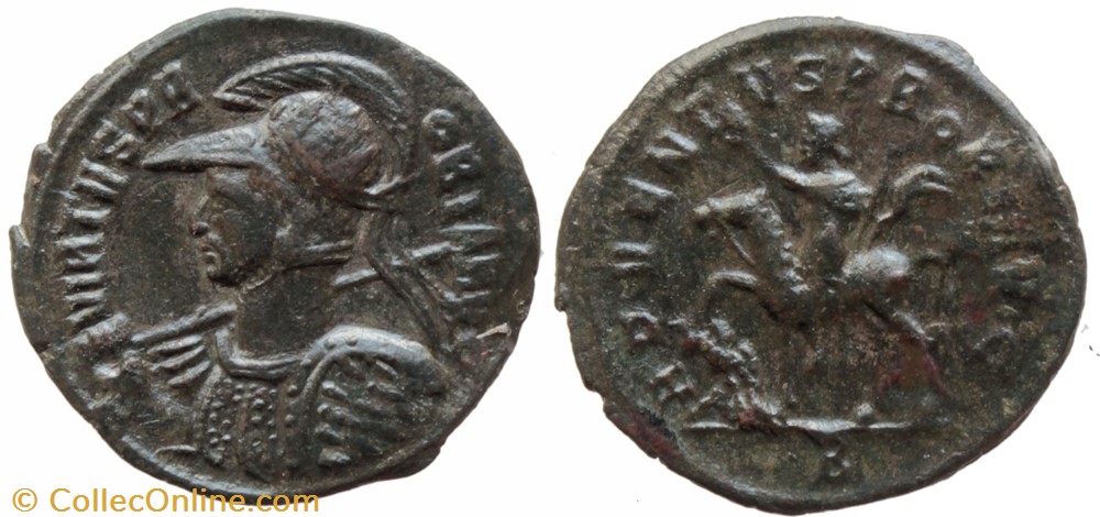 PROBUS RIC 904 OFFICINA 2 SHIELD DECORATED WITH ROWS OF SOLDIERS WITH SHIELDS coin ancient to roman probus ric 904 officina 2 shield decorated with rows of soldiers with shields
