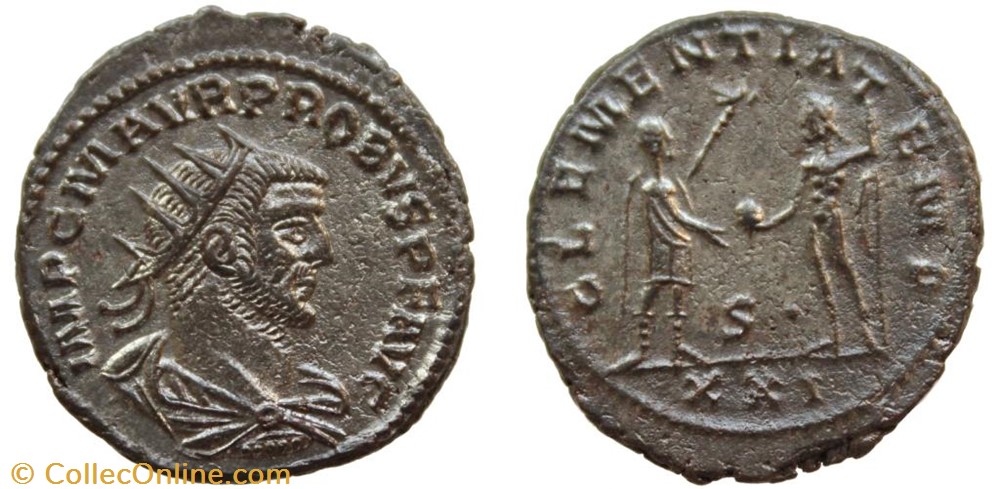 coins ancient to romans imperial and republican probus ric 920 officina 6 sold