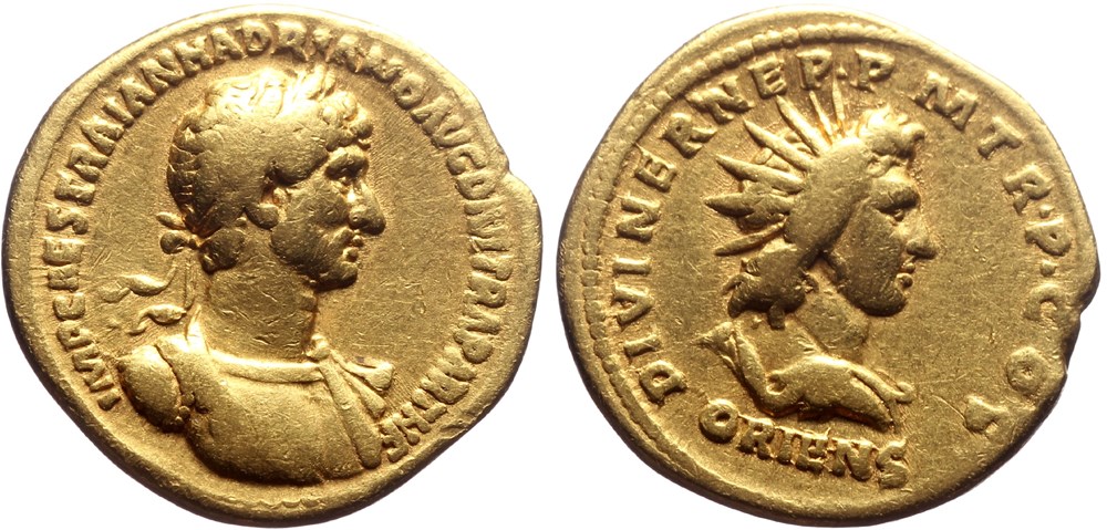 01g Hadrian aureus ORIENS coins ancient to other 01g hadrian aureus oriens