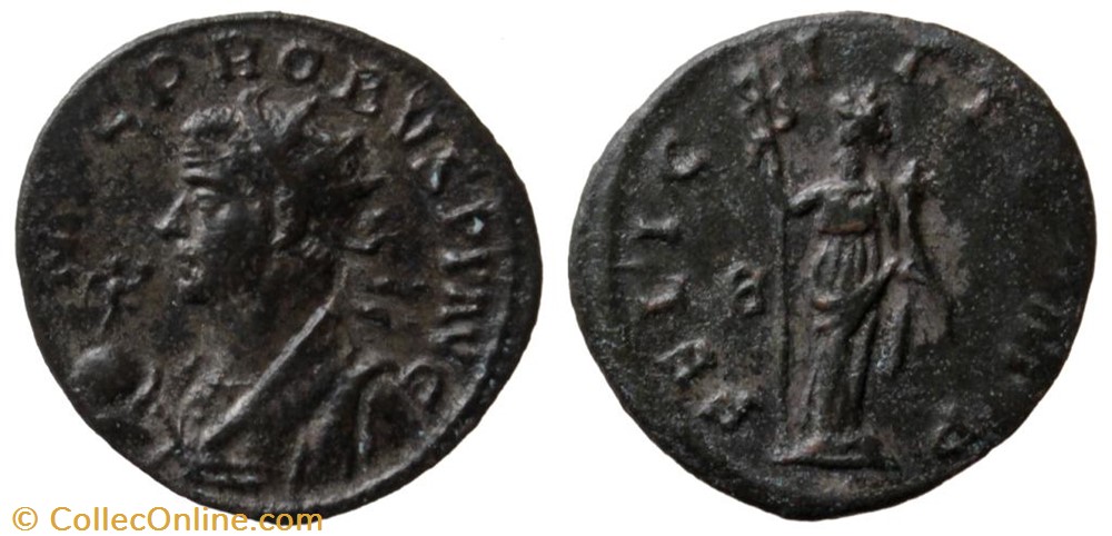 coins ancient to roman republic imperial probus bastien supplement ii 371 unicum sold