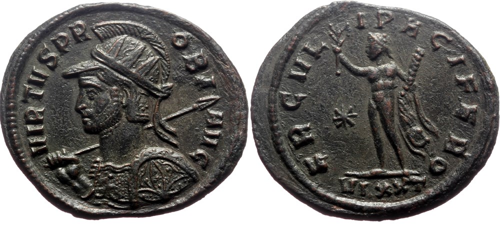 PROBUS RIC 383 FLORET SHIELD coins ancient to romans imperial and republican probus ric 383 floret shield