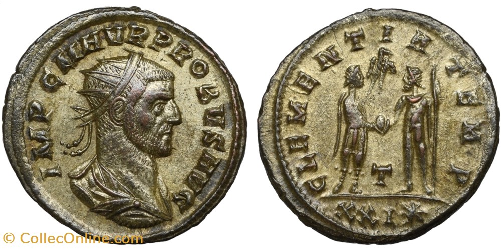 coins ancient to roman republic imperial probus ric 905 xxi officina 3 sold