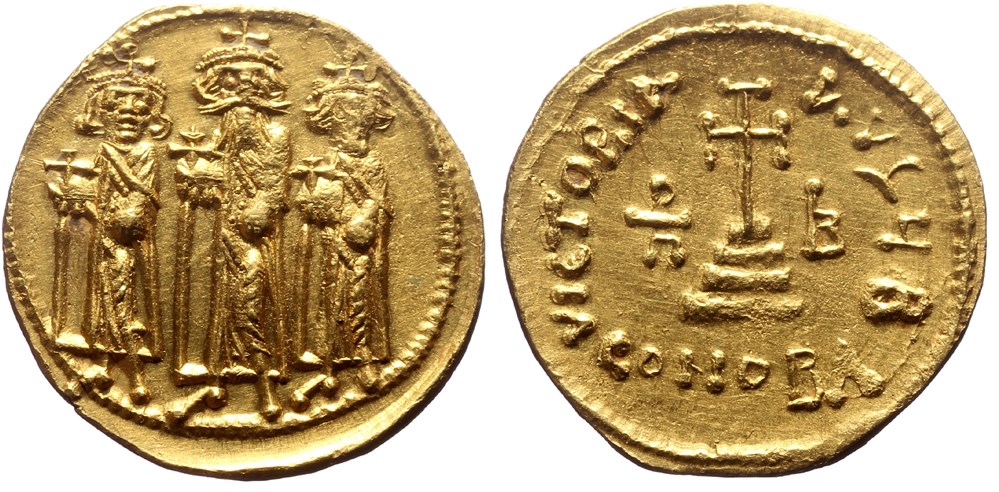 Sear 0769 Heraclius with Heraclius Constantine, and Heraclonas coins byzantine to dynasty sear 0769 heraclius with heraclius constantine and heraclonas