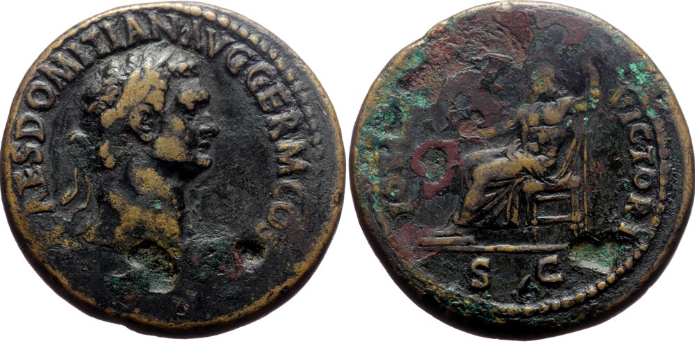 Domitian Sestertius SOLD 600 coins ancient to romans imperial and republican domitian sestertius sold 600
