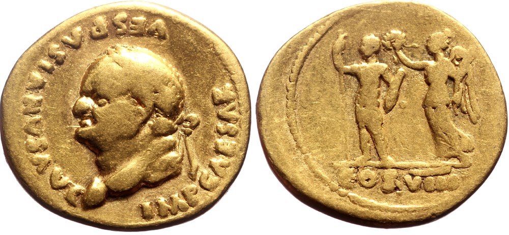 01b Vespasian aureus coins ancient to other 01b vespasian aureus