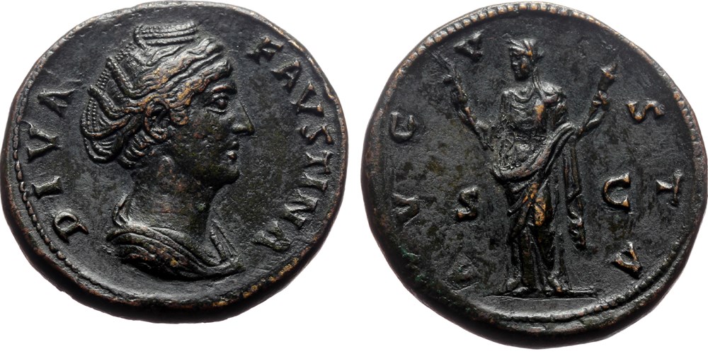 004g Diva Faustina I Ceres coins ancient to romans imperial and republican 004g diva faustina i ceres