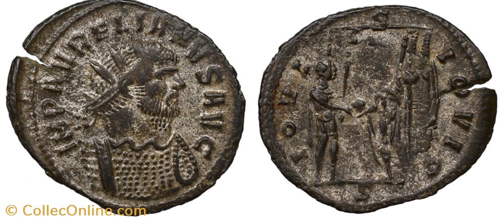 AURELIAN RIC TEMP 2617 DOUBLE STRIKE SOLD coins ancient to romans imperial and republican aurelian ric temp 2617 double strike sold