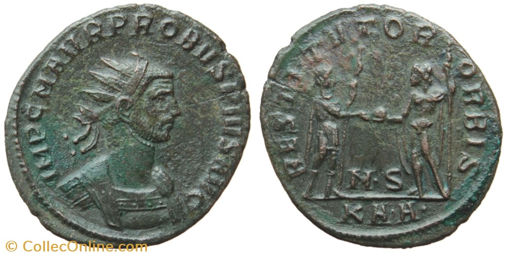 PROBUS RIC 857var. SOLD coins ancient to romans imperial and republican probus ric 857var sold