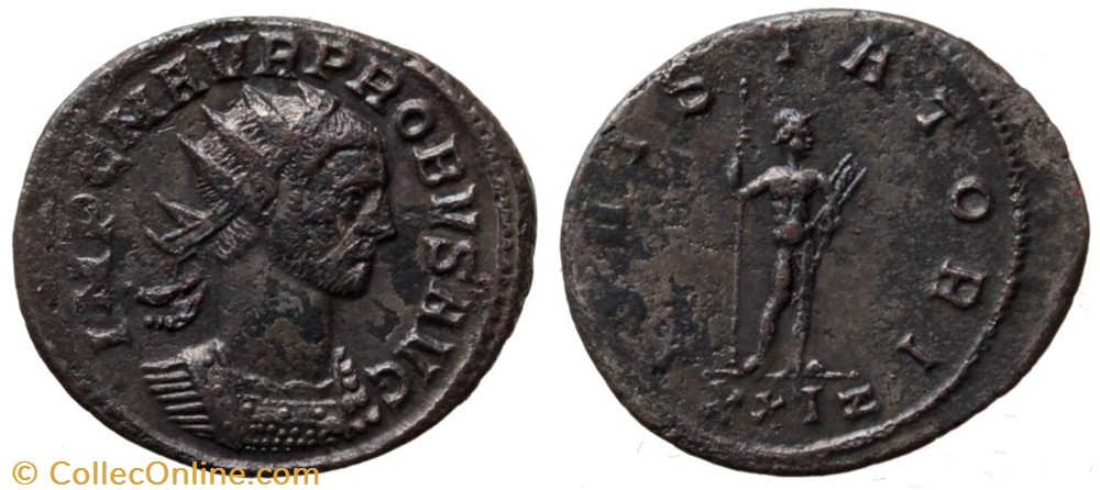 coins ancient to romans imperial and republican probus mpr 037 sold jupiter on left leg
