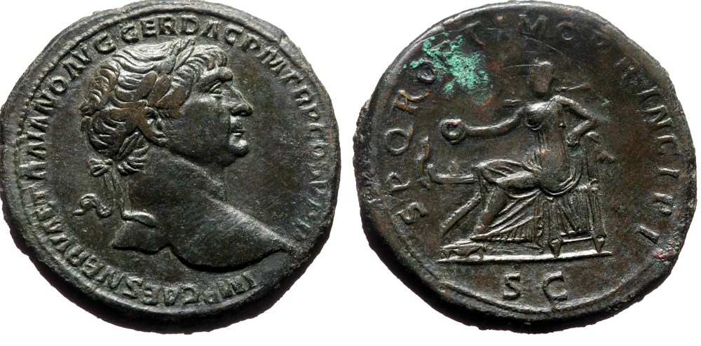 coins ancient to romans imperial and republican 002a traian sold