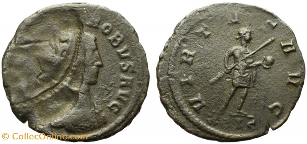 PROBUS VIRTVS AVG ROMA OBVERSE MISSTRIKE - SOLD coins antique c to roman republican imperial probus virtvs avg roma obverse misstrike sold