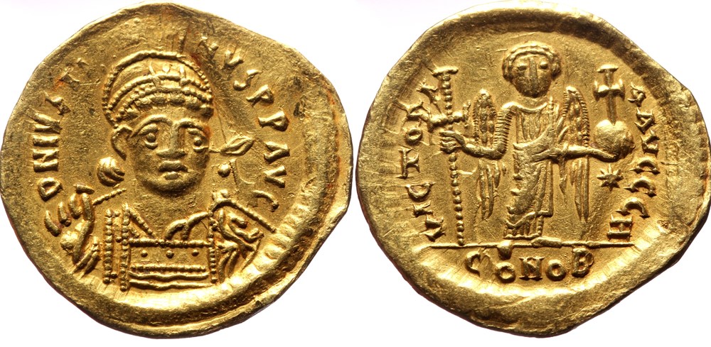 coins byzantine to heraclius dynasty sear 0056 justin i