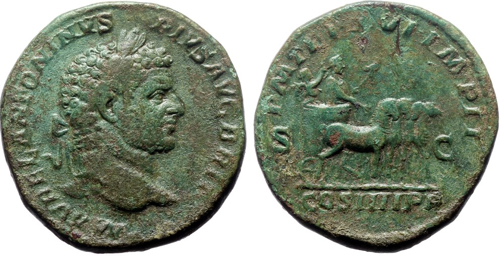 010c Caracalla Sestertius coins ancient to romans imperial and republican 010c caracalla sestertius