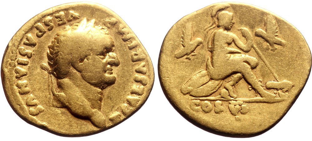 coins ancient to other 01c titus aureus