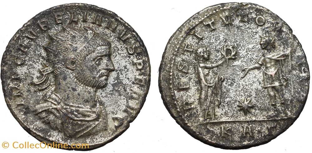 AURELIAN RIC TEMP 2793var. SOLD coins ancient to romans imperial and republican aurelian ric temp 2793var sold