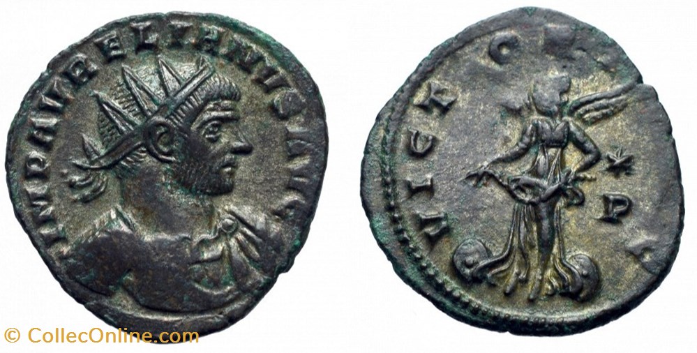 AURELIAN RIC TEMP 2139 VAR. (UNLISTED) - SOLD coins ancient to roman republic imperial aurelian ric temp 2139 var unlisted sold