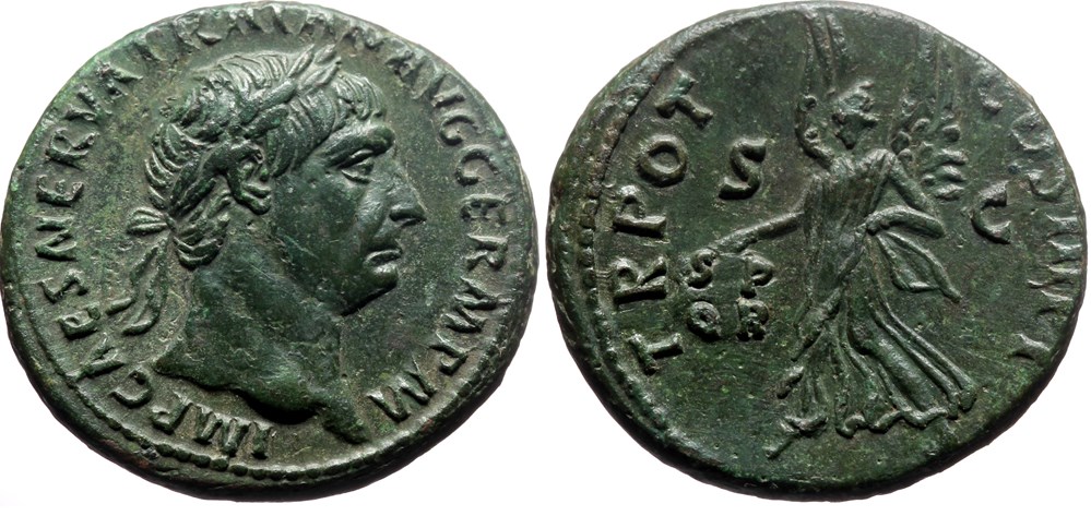 003a Traian As Victoria coins ancient romans imperial and republican 003a traian as victoria