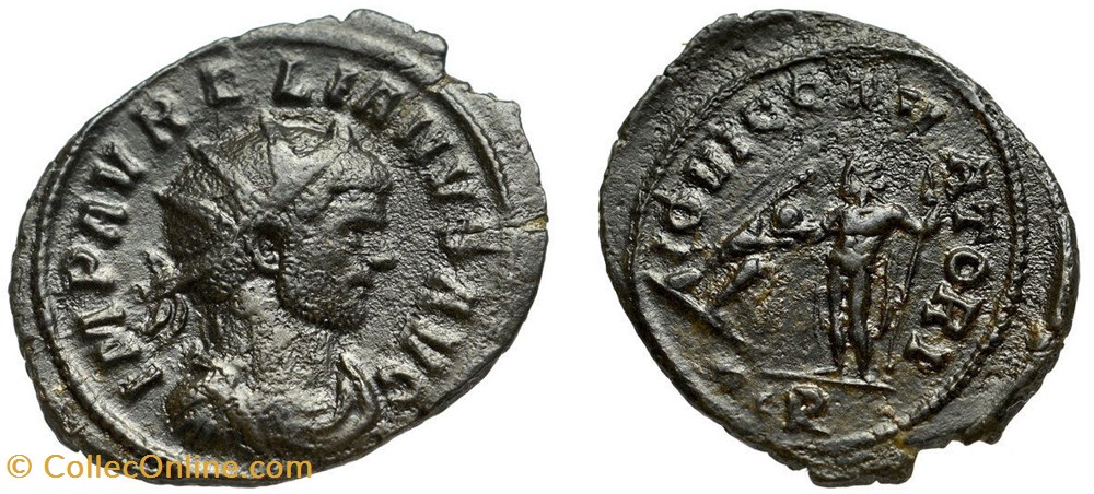 AURELIAN RIC TEMP 1429 misstrike SOLD coins ancient to romans imperial and republican aurelian ric temp 1429 misstrike sold