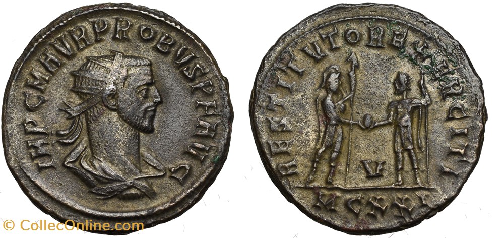 PROBUS RIC 909 MCXXI OFFICINA 5 SOLD coins ancient to romans imperial and republican probus ric 909 mcxxi officina 5 sold