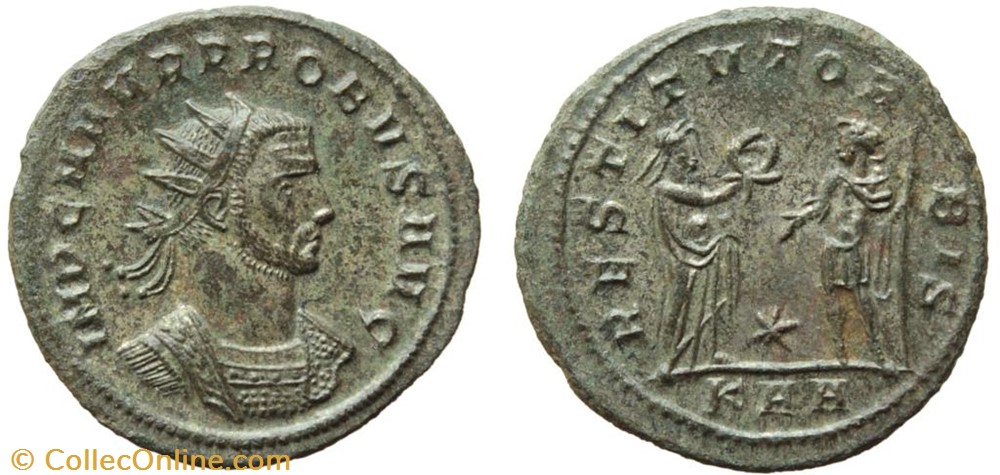 PROBUS RIC 851var. SOLD coins ancient to romans imperial and republican probus ric 851var sold