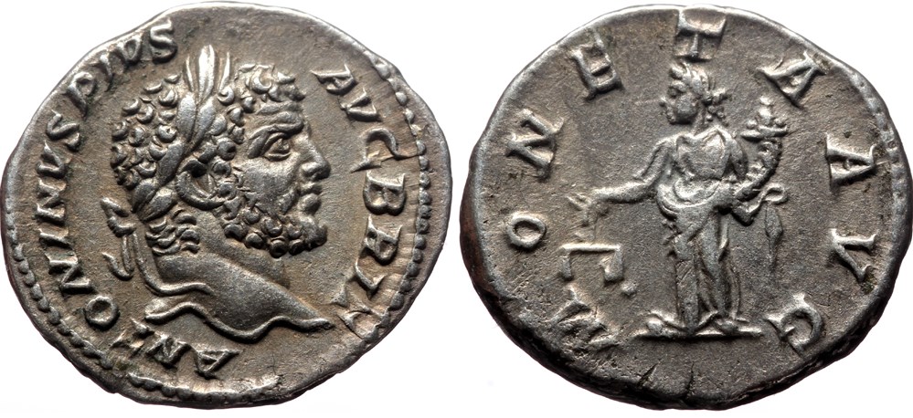 Caracalla denar Moneta SOLD coins ancient to romans imperial and republican caracalla denar moneta sold