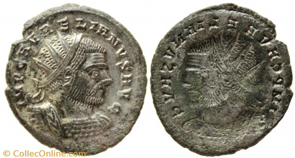 AURELIAN CYZICUS BROCKAGE - SOLD coins antique to roman republican imperial aurelian cyzicus brockage sold