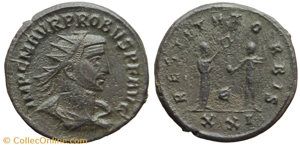 coins ancient to romans imperial and republican probus 4th emmission off 5 sold