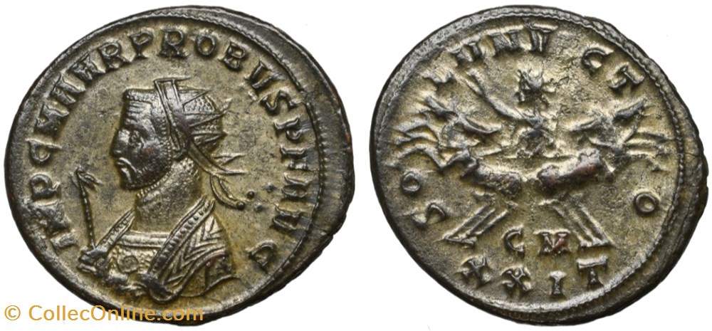 PROBUS RIC 911 OFFICINA 3 - SOLD coins ancient to roman republic imperial probus ric 911 officina 3 sold