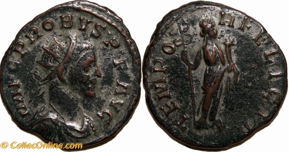 PROBUS BASTIEN 396var. SOLD coins ancient to romans imperial and republican probus bastien 396var sold
