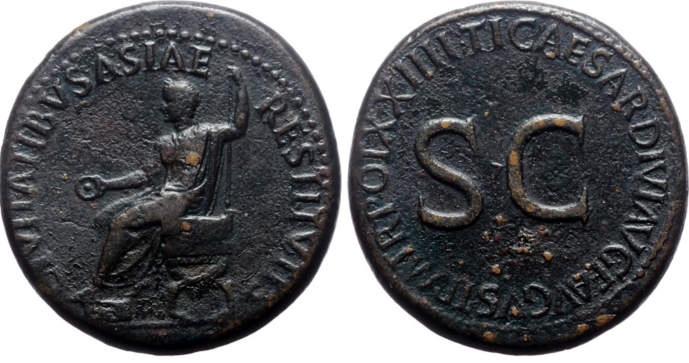 0001b Tiberius coins ancient to romans imperial and republican 0001b tiberius