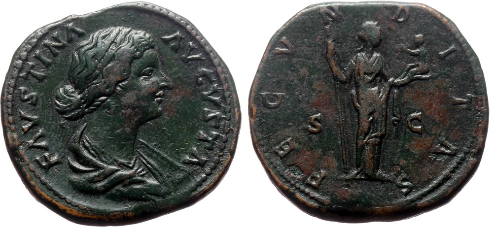 008 Faustina II Fecunditas coins ancient to romans imperial and republican 008 faustina ii fecunditas