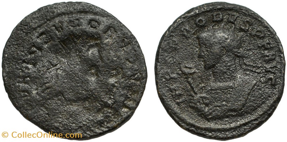 PROBUS TICINUM H2 BUST OBVERSE BROCKAGE SOLD coins ancient to romans imperial and republican probus ticinum h2 bust obverse brockage sold