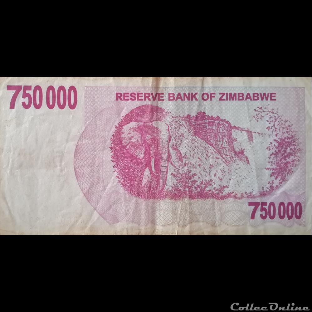 ZIMBABWE - P 52 - 750000 DOLLARS - 2007 billet afrique zimbabwe p 52 750000 dollars 2007